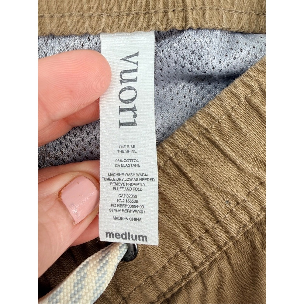 Vuori Ripstop Straight Pants Tan Drawstring Hiking Travel M - Picture 11 of 16